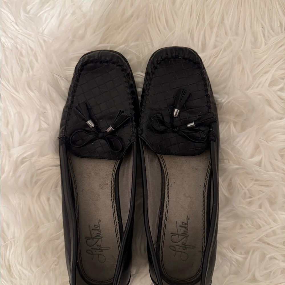Black Tassel Loafers for Women